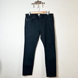 Hiroshi Kato The Pen Slim Black Raw 4-Way Stretch Selvedge Denim Jeans Mens 36